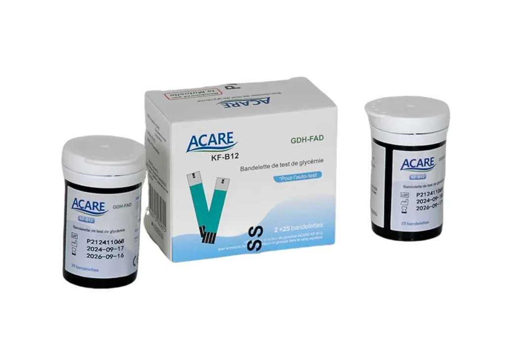 Bandelettes de glycémie Acare KF-B12, boîte de 2 x 25 unités