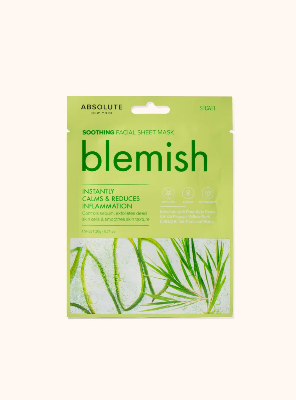 Absolute New York Facial Sheet Mask – Masque en Tissu Visage – Image 4