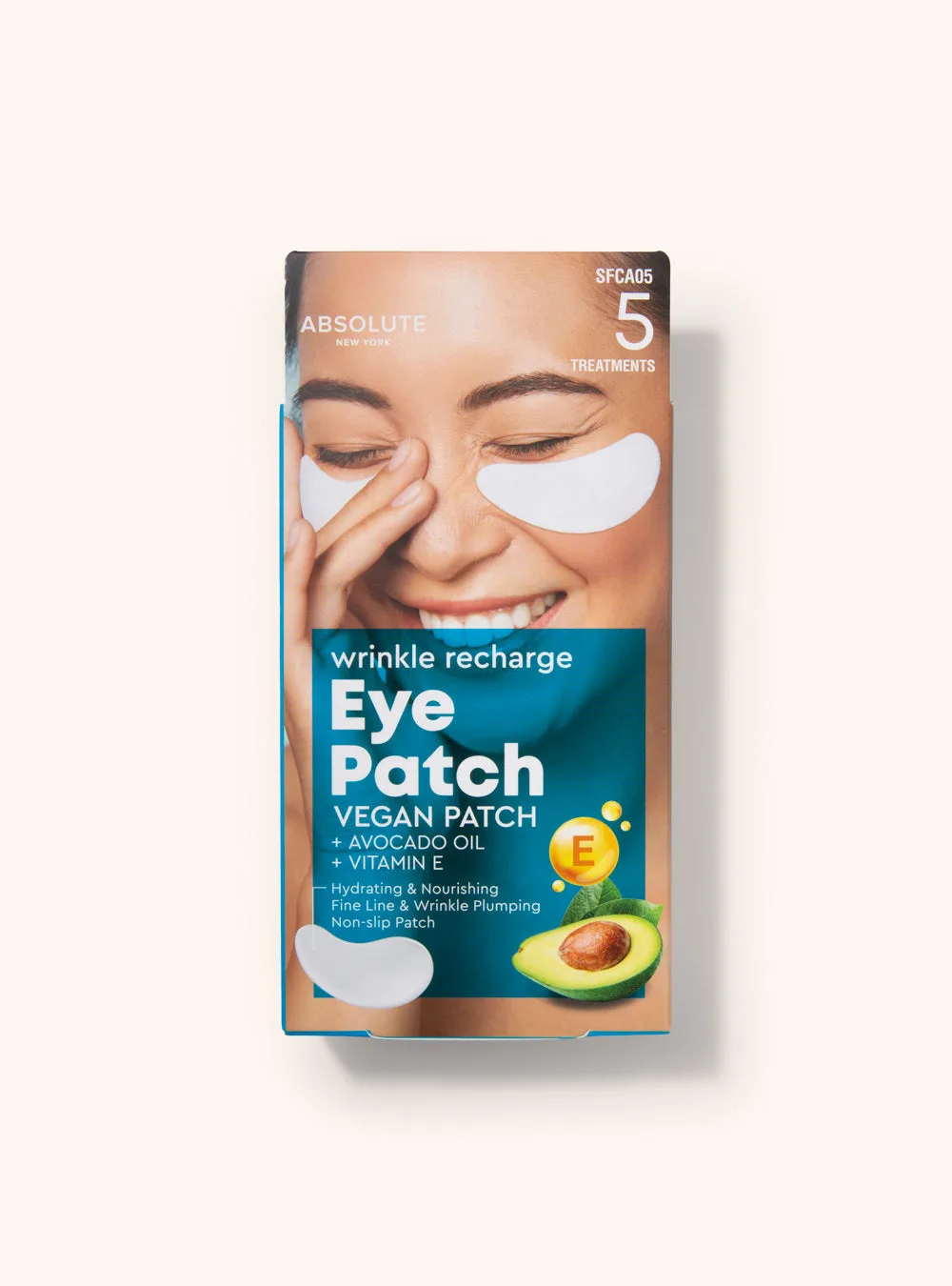 Wrinkle Free Avocado Eye Patch Absolute New York, patchs yeux vegan à l’avocat