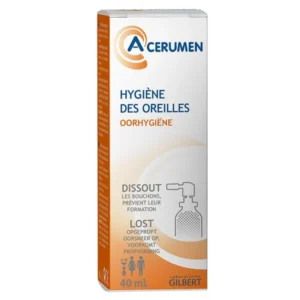 A-Cerumen spray hygiene oreilles a formule coloree, elimination et prevention des bouchons de cerumen, disponible sur uPara Maroc