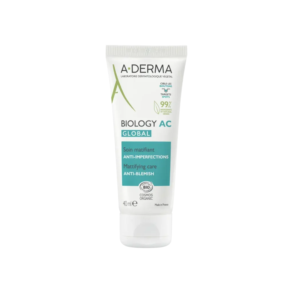 Biology AC Global Soin Matifiant 40ml d’A-Derma, vendu sur uPara au Maroc