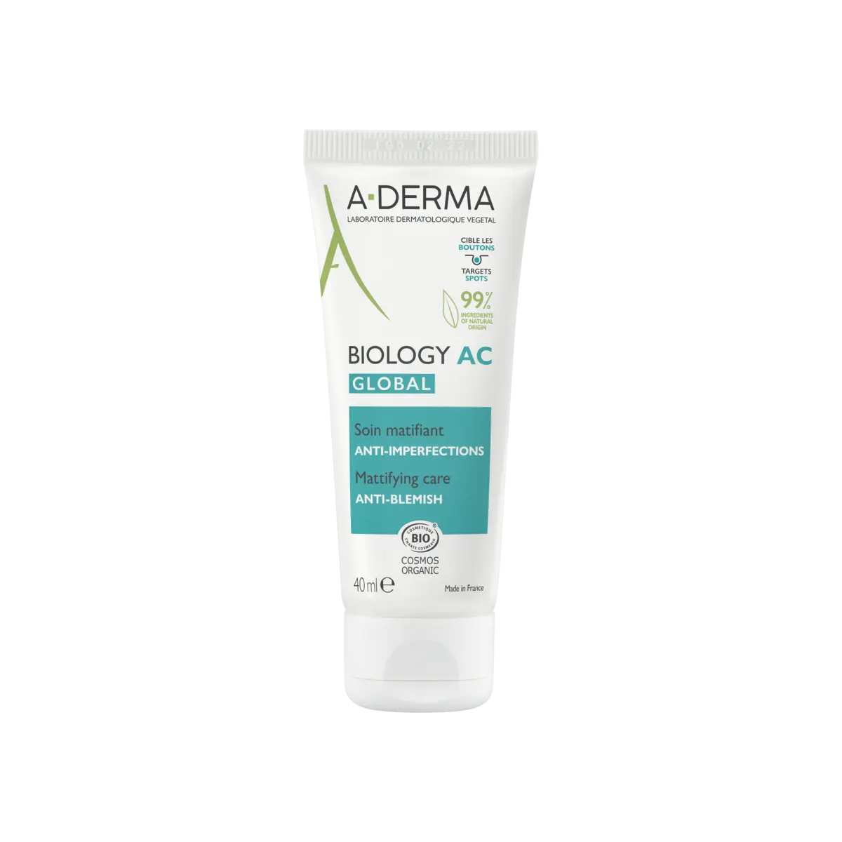 biology ac global soin matifiant A-Derma, 40ml, disponible sur uPara Maroc