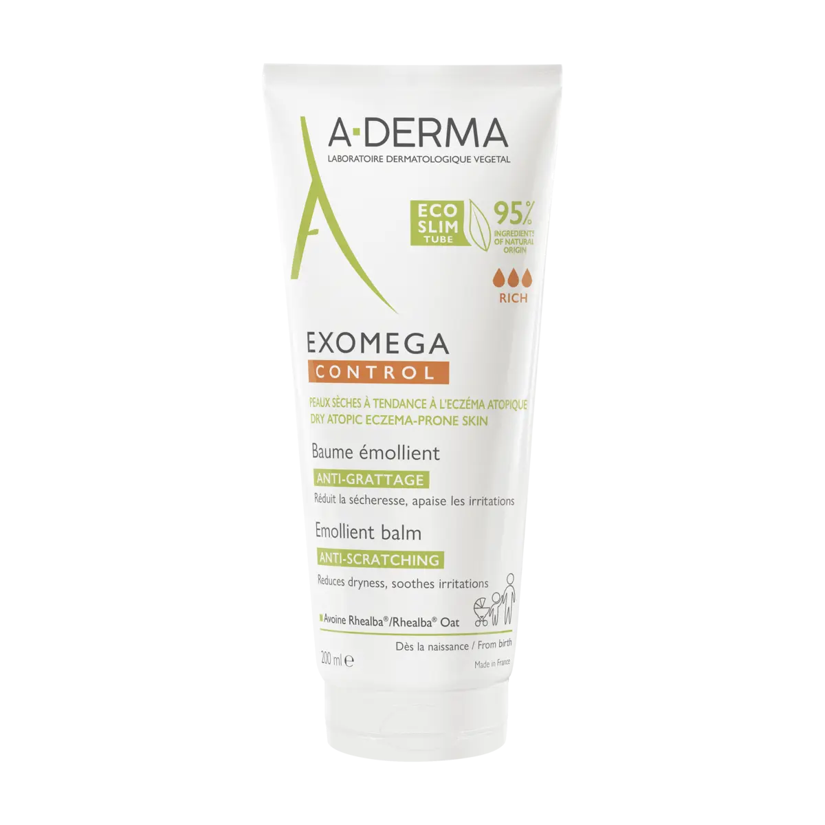 exomega control baume émollient A-Derma, 200ml, disponible sur uPara Maroc