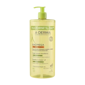 Exomega Control Huile Lavante Émolliente Anti-Grattage 500ml d’A-Derma, vendu sur uPara au Maroc