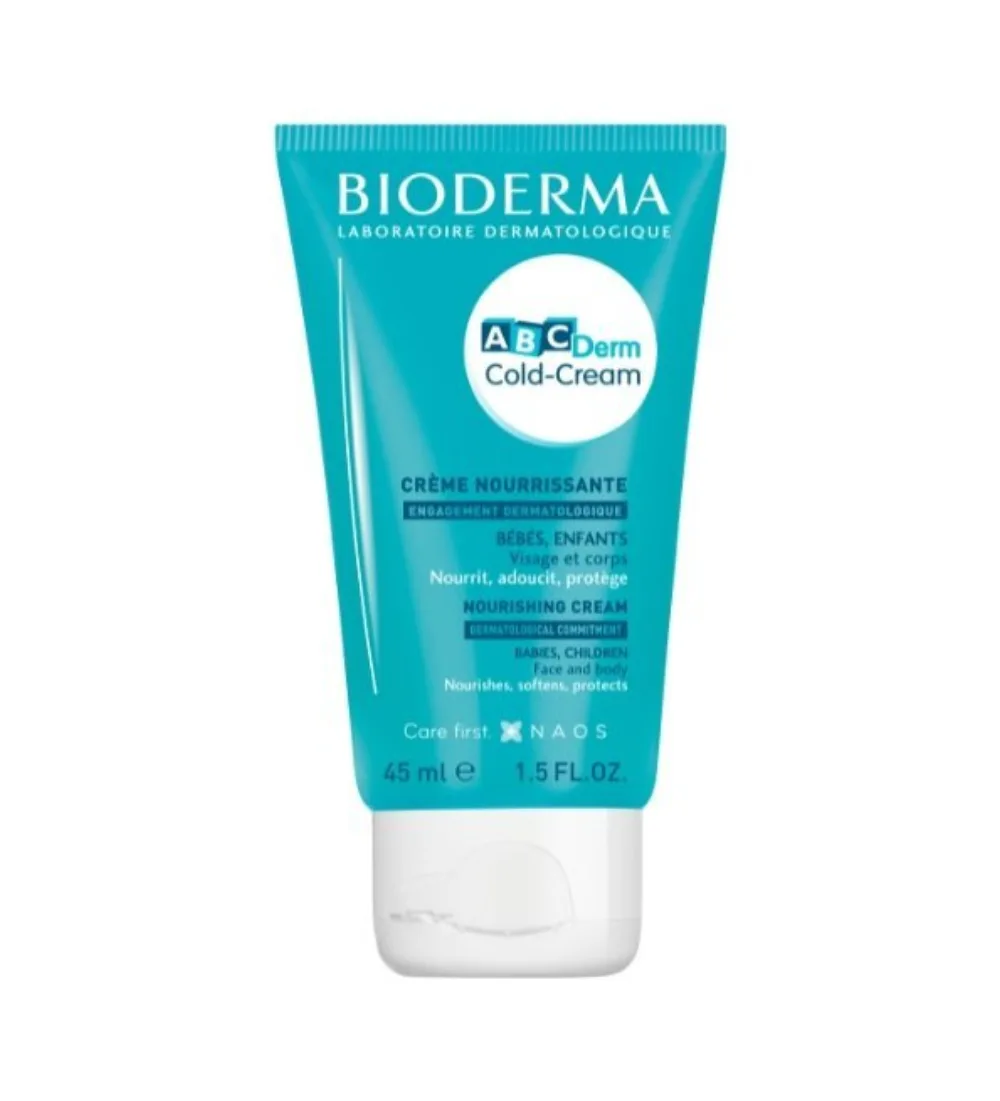ABCDerm Cold Cream Visage 45 ml, soin nourrissant du visage de bebe expose au froid et au vent, disponible sur uPara Maroc