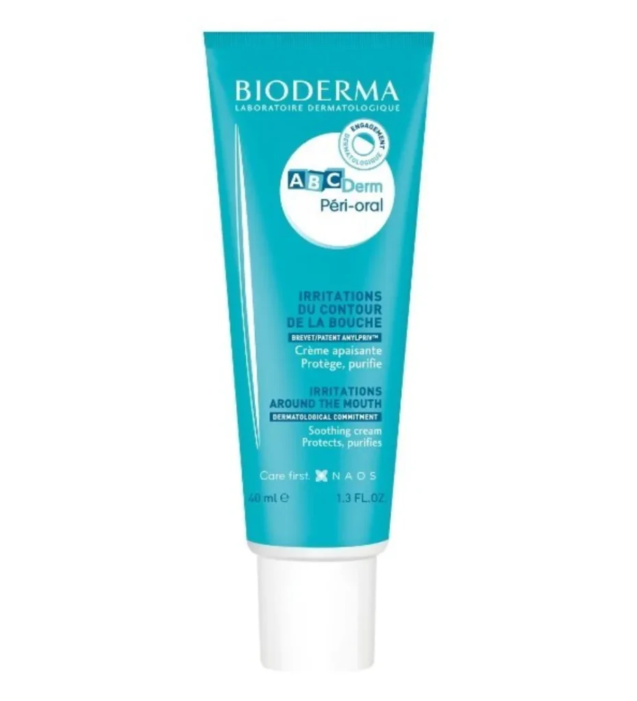 ABCDerm Peri Oral 40 ml, soin des irritations du contour de la bouche chez le bebe qui bave, disponible sur uPara Maroc