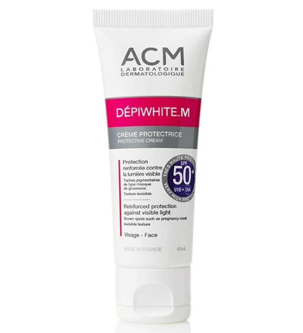 Crème solaire depiwhite m SPF 50+ ACM en tube de 40 ml, disponible sur uPara Maroc
