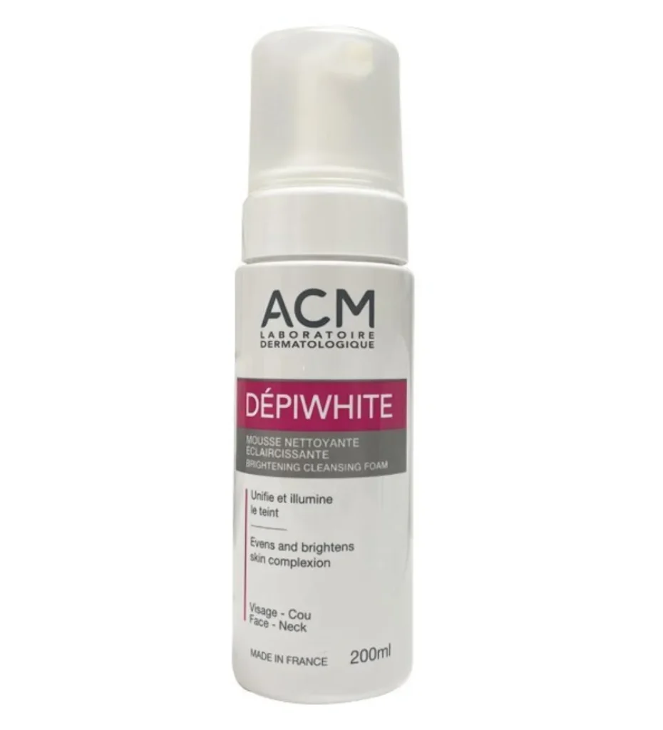 ACM Dépiwhite Mousse Nettoyante Éclaircissante 200ml, nettoyant visage, disponible sur uPara Maroc