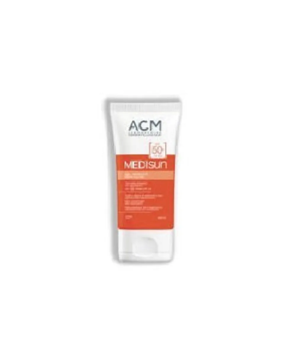 medisun gel ecran matifiant ACM SPF50+ 40 ml, gel solaire visage matifiant disponible sur uPara Maroc