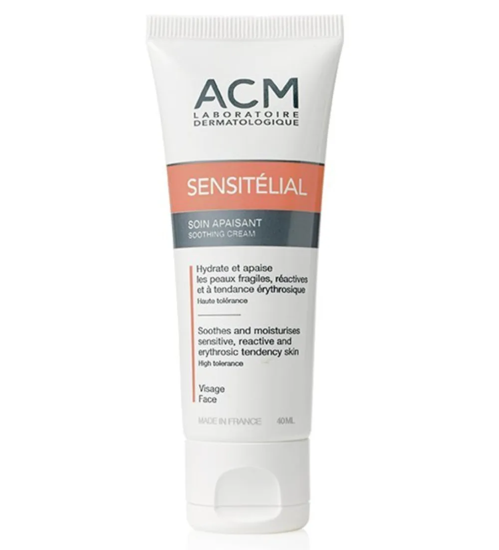 Sensitelial soin apaisant ACM 40 ml, crème visage pour peau sensible et sujette aux rougeurs, disponible sur uPara Maroc