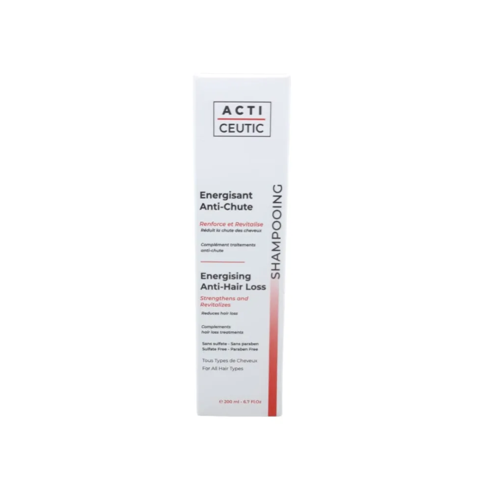Flacon de shamp anti chute Acticeutic 200 ml, shampooing fortifiant disponible sur uPara Maroc