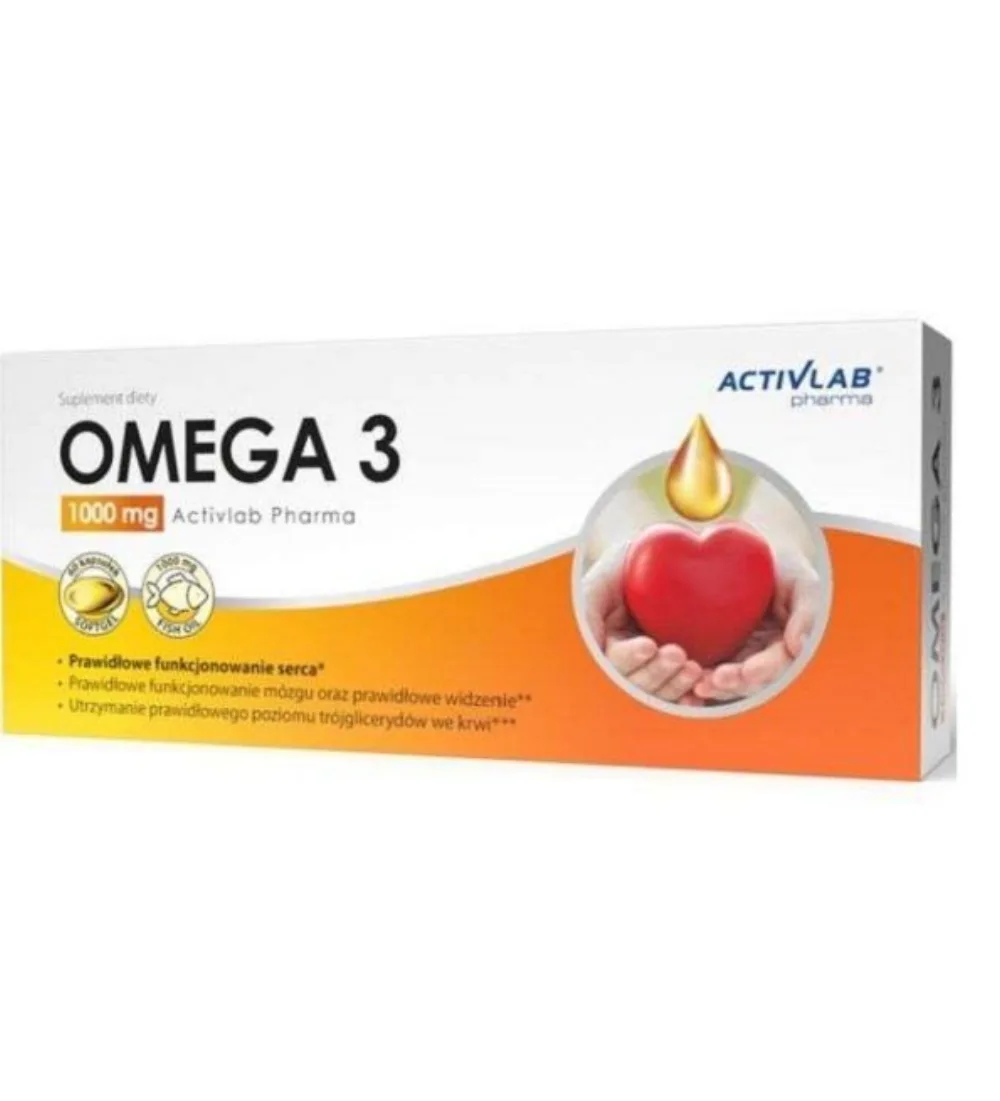 Boîte Activlab omega 3 1000mg 60 capsules d'huile de poisson, complément alimentaire disponible sur uPara Maroc