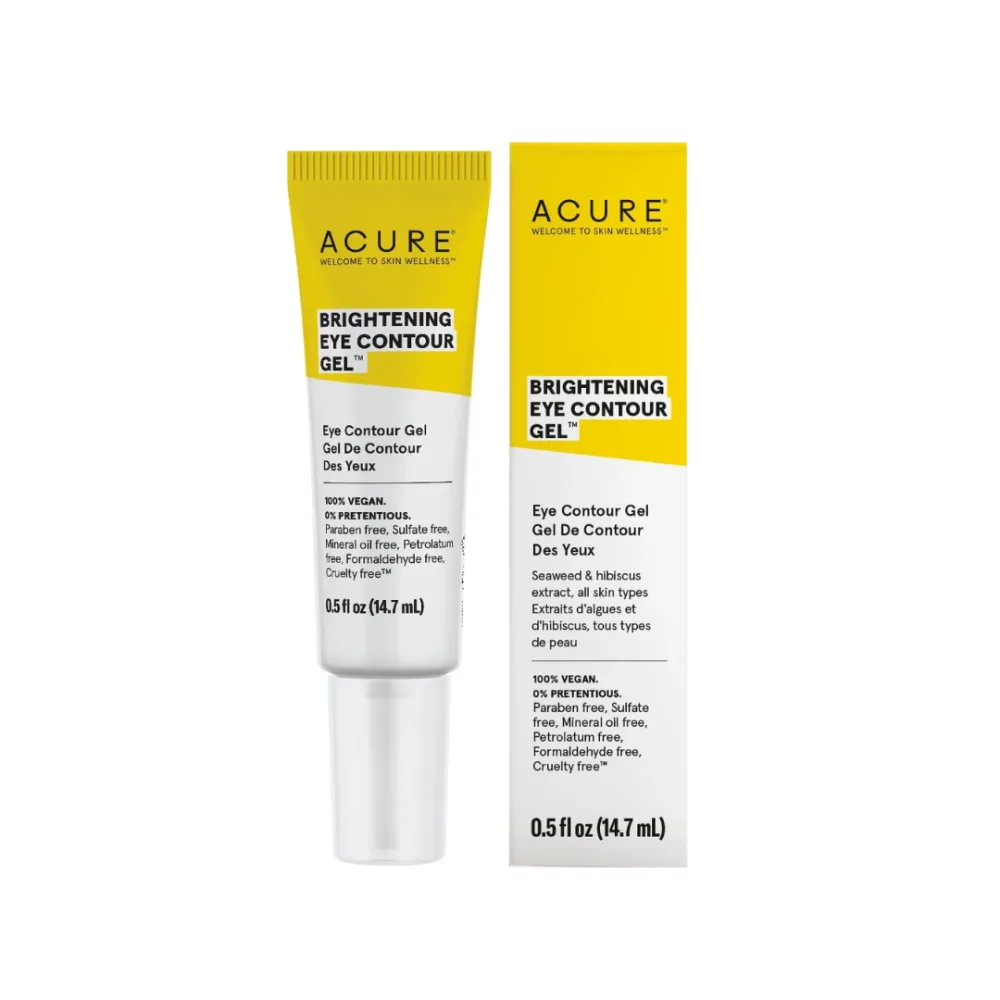 Acure Brightening Eye Contour Gel 14.7ml, soin contour des yeux, disponible sur uPara Maroc