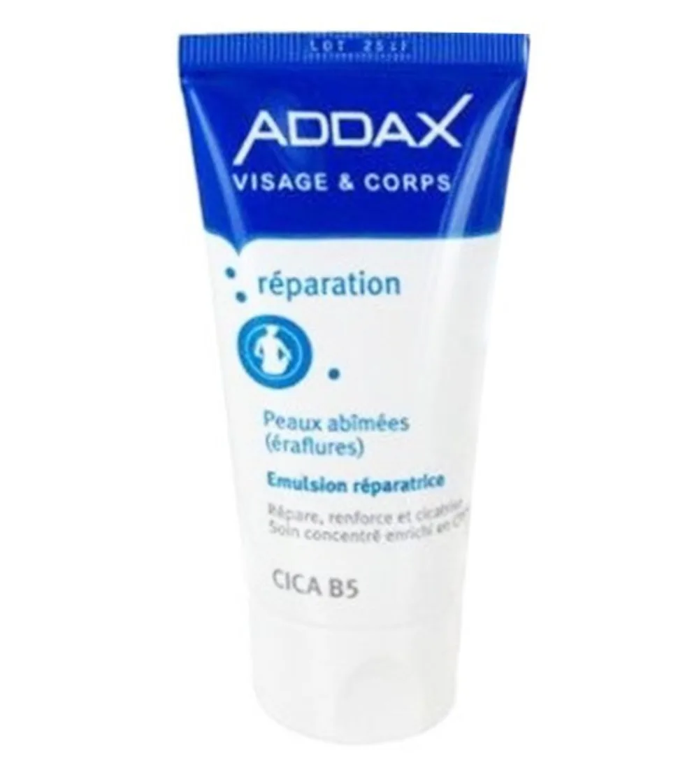 Addax cica b5 emulsion reparatrice 50 ml pour peau abîmée, disponible sur uPara Maroc