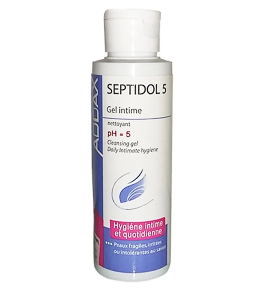 Addax septidol gel intime ph5, flacon de 125 ml pour la toilette intime externe quotidienne, disponible sur uPara Maroc