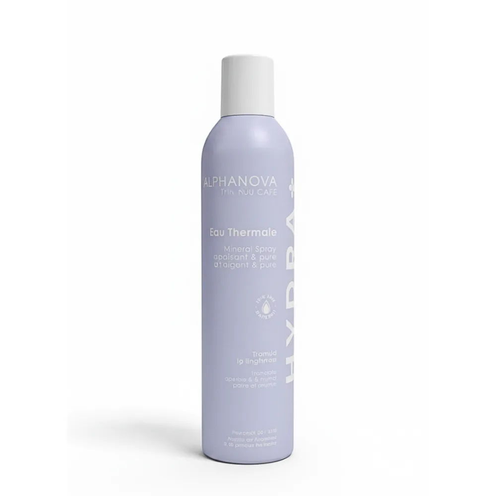 eau thermale Alphanova Hydra+ 300 ml, brumisateur visage et corps, disponible sur uPara Maroc