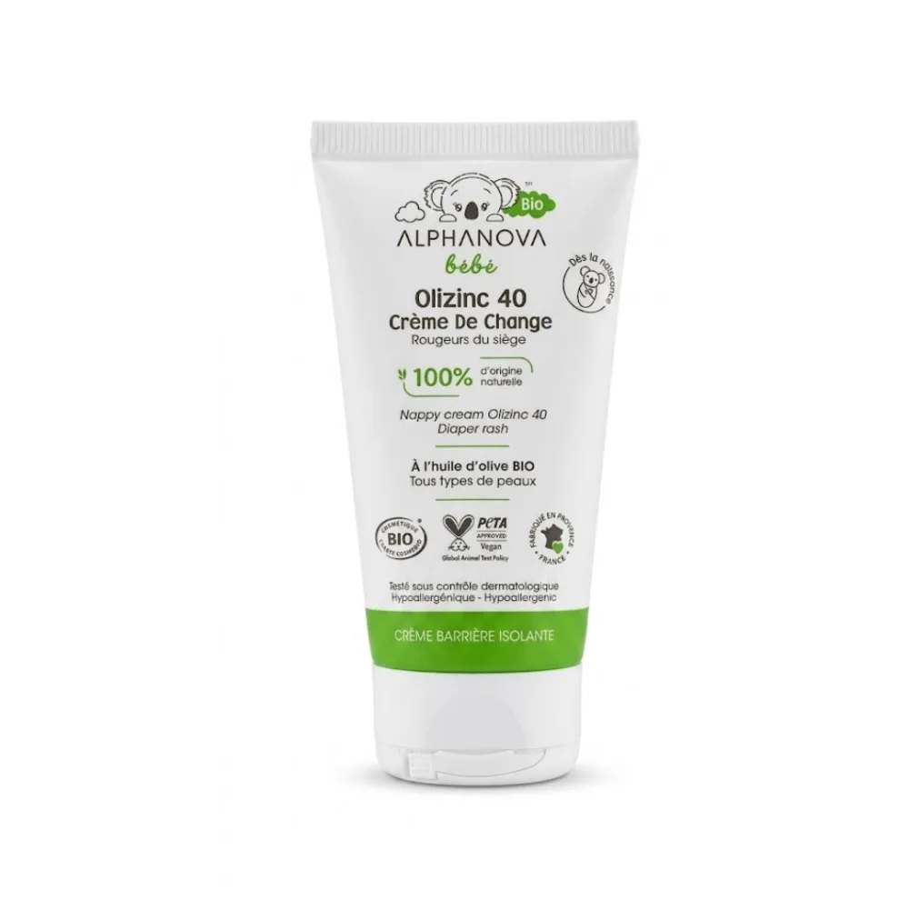 Alphanova Olizinc Creme de Change Bebe 50g, hydratant visage, disponible sur uPara Maroc