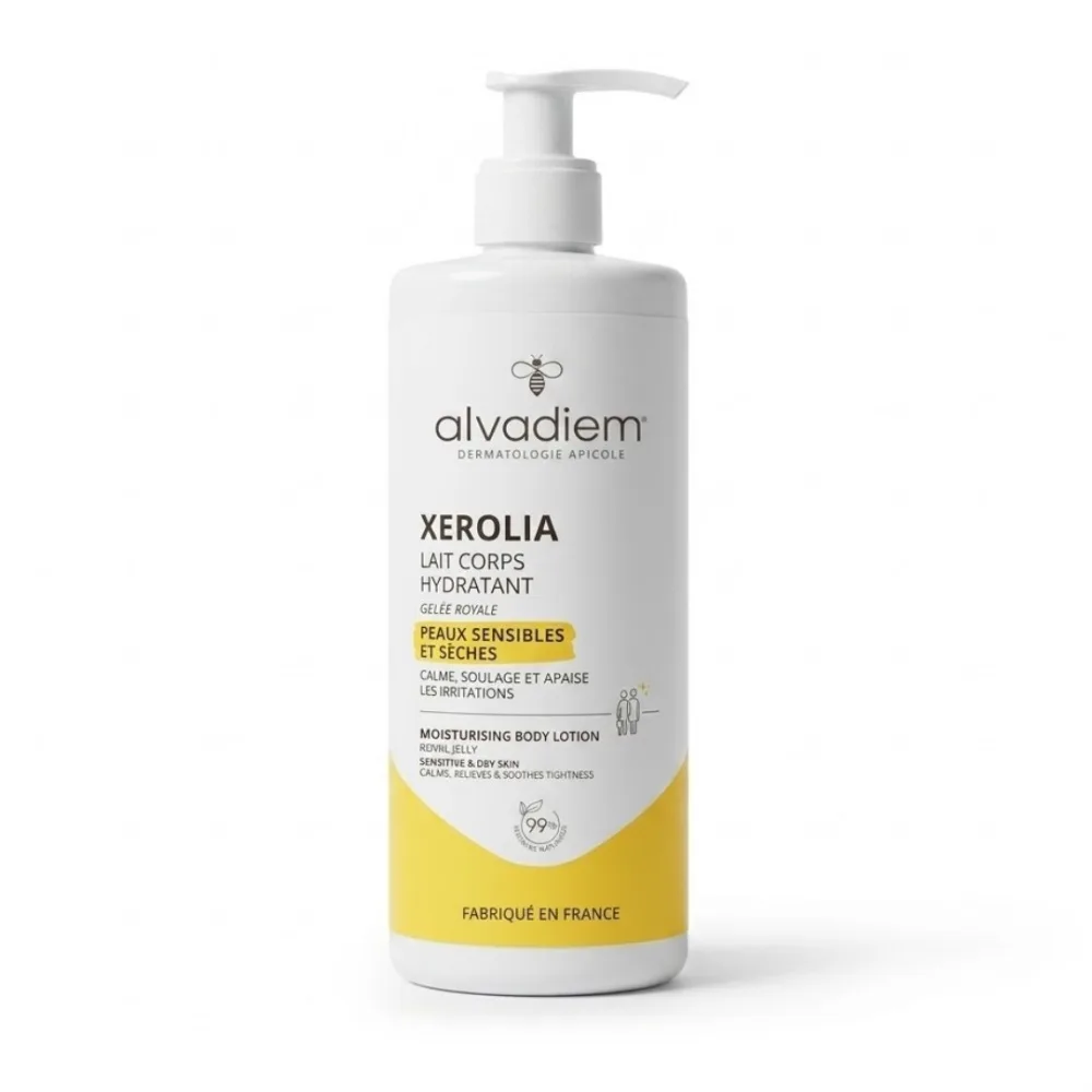 Alvadiem Xerolia Lait Corps Hydratant 400ml, hydratation corps, disponible sur uPara Maroc