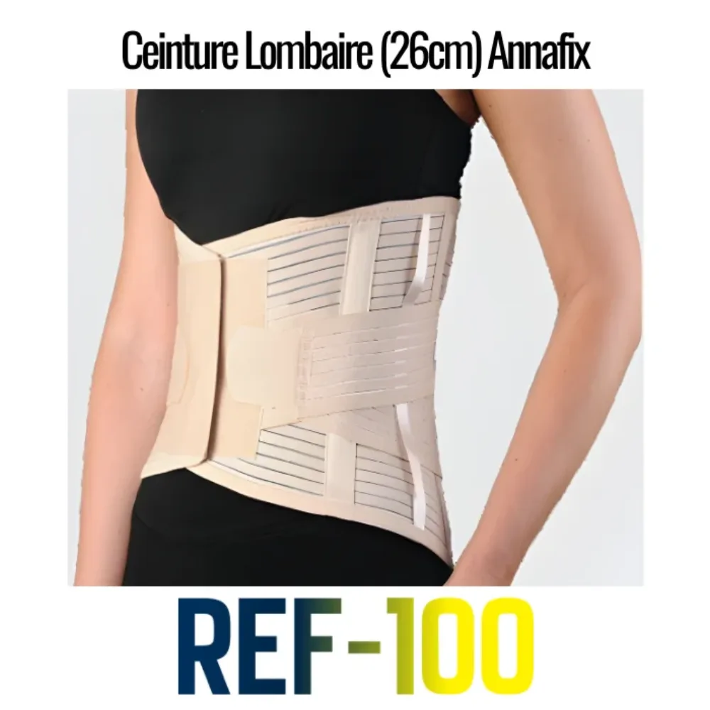 Ceinture lombaire 26cm ref Annafix REF-100 pour le maintien du bas du dos, disponible sur uPara Maroc