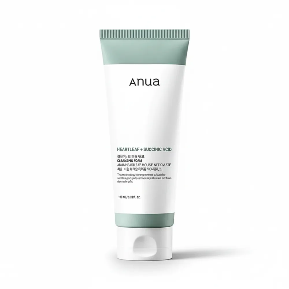 Mousse nettoyante Anua heartleaf succinic moisture 150 ml, disponible sur uPara Maroc