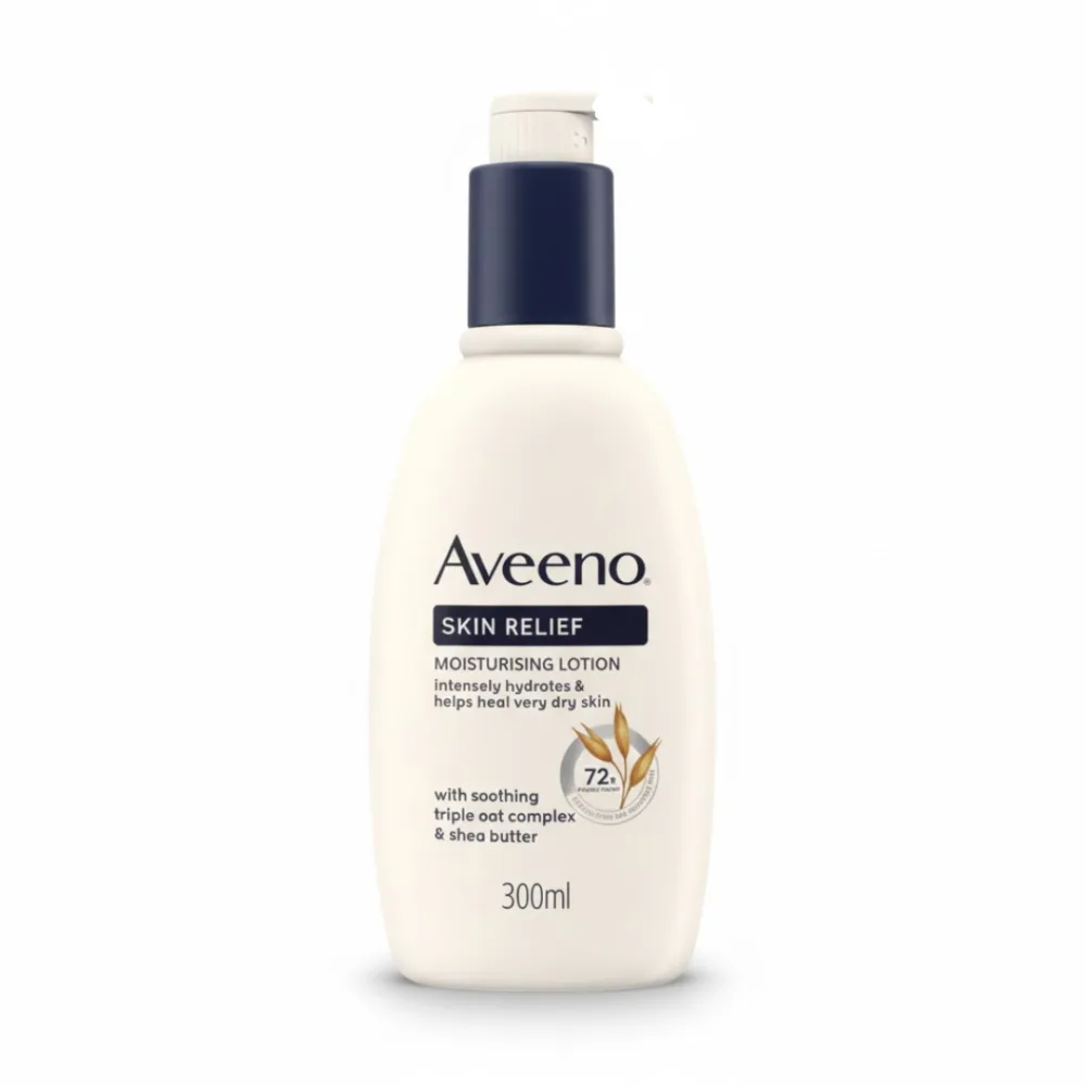 Flacon Aveeno skin relief moistuising lotion 300 ml, soin hydratant corps disponible sur uPara Maroc