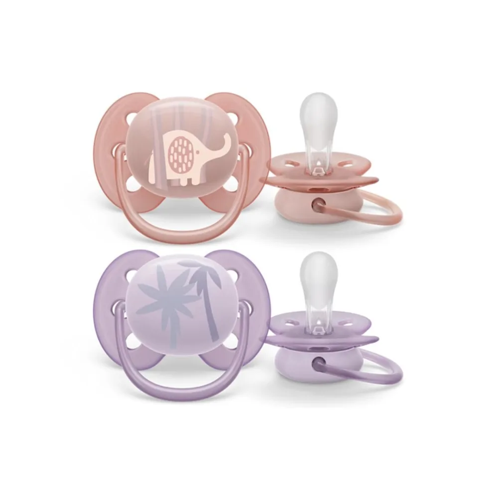 Avent 2 Sucette Ultra Soft 0-6m Girl Scf091/09, produits pour bébé, disponible sur uPara Maroc