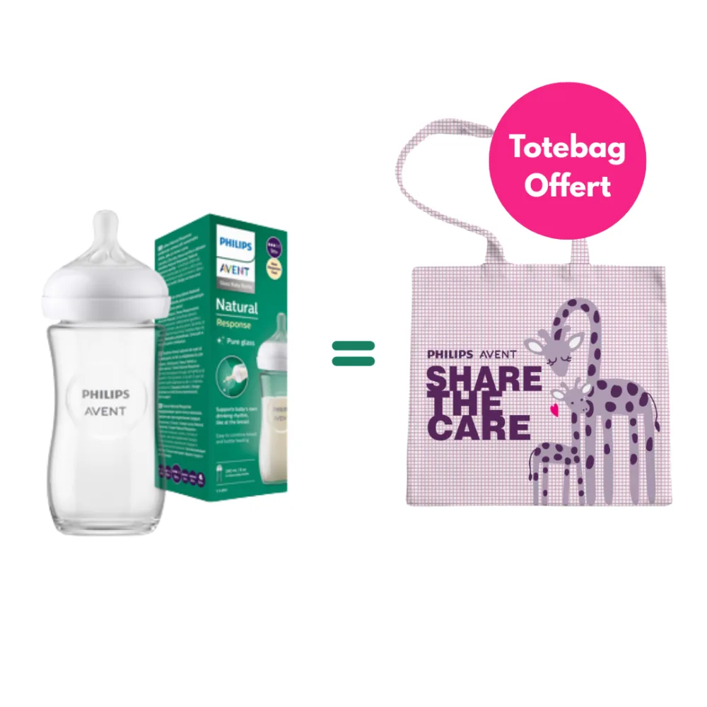 Biberon natural verre teat Avent Natural Response 1M+ 260 ml, disponible sur uPara Maroc