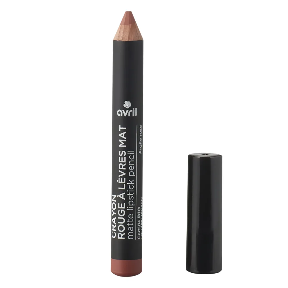 Avril crayon rouge levres mat teinte Argile Rose, stick de maquillage à lèvres disponible sur uPara Maroc