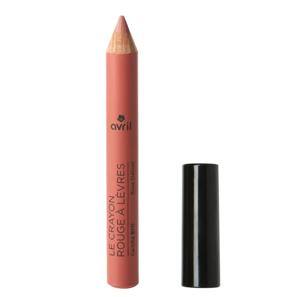 Crayon rouge levres rose Avril, teinte rose délicat pour dessiner et remplir la bouche, disponible sur uPara Maroc