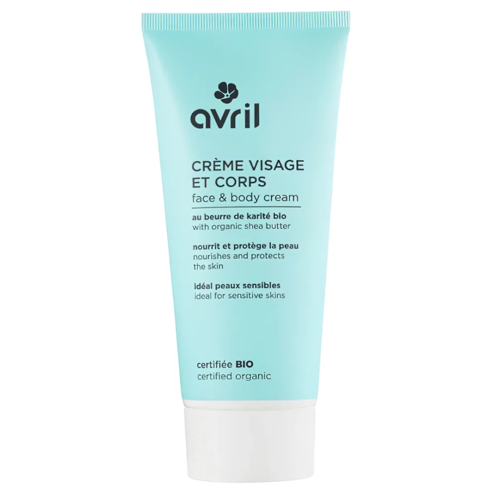 Creme visage corps beurre de karité bio Avril 200 ml, disponible sur uPara Maroc
