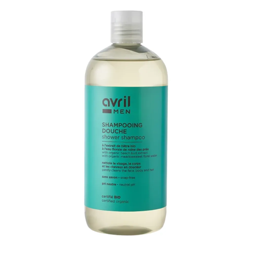 Flacon Avril shampooing douche homme 500 ml, soin lavant 3-en-1 disponible sur uPara Maroc