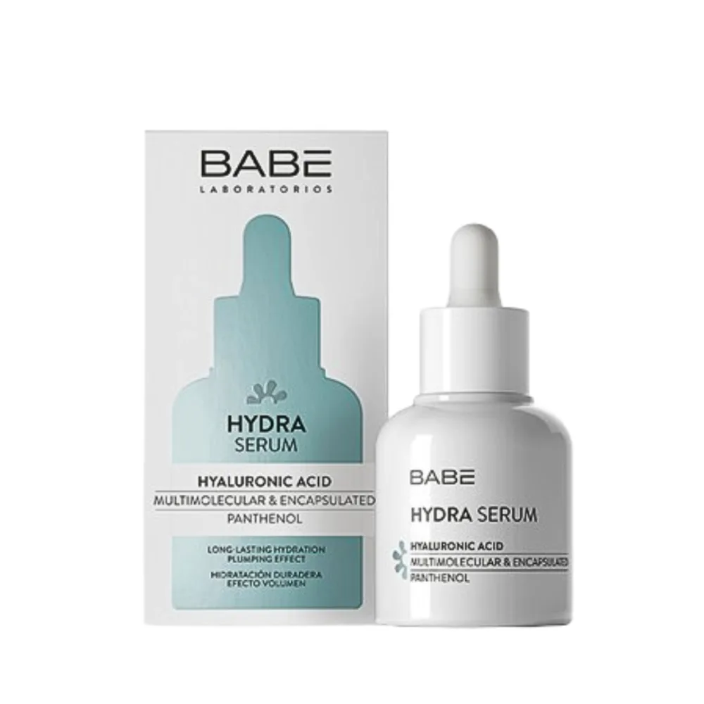 Babe Hydra Serum Hyaluronic Acid 30ml, hydratant visage, disponible sur uPara Maroc