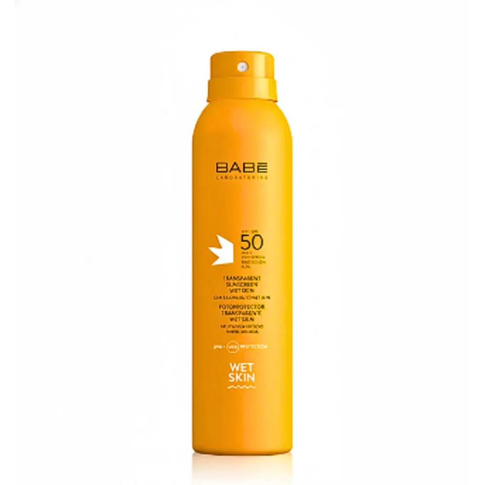 Babe Transparent sunscreen Wet Skin Spray Spf50+ 200ml, soins du visage, disponible sur uPara Maroc