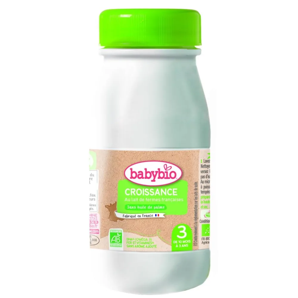 Brique de lait croissance liquide Babybio 250 ml, alimentation infantile disponible sur uPara Maroc