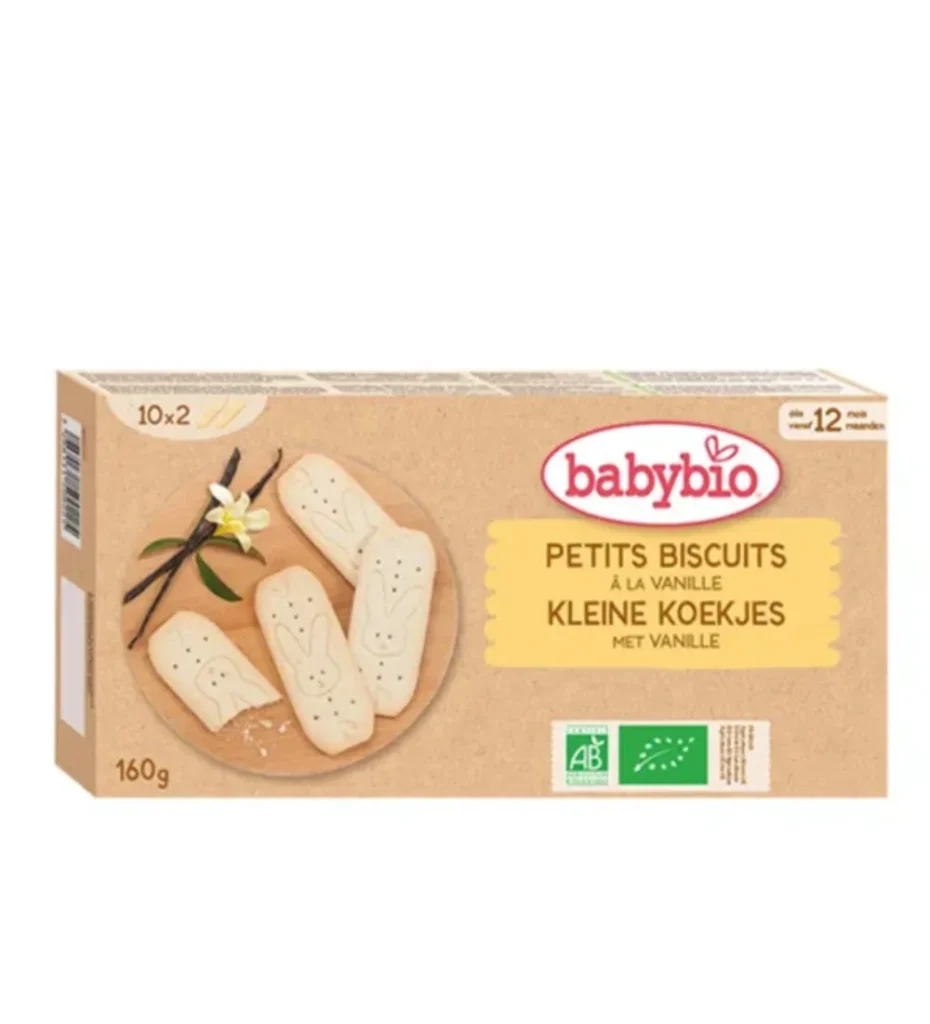 Babybio Petits Biscuits à la Vanille 160G, alimentation bébé, disponible sur uPara Maroc