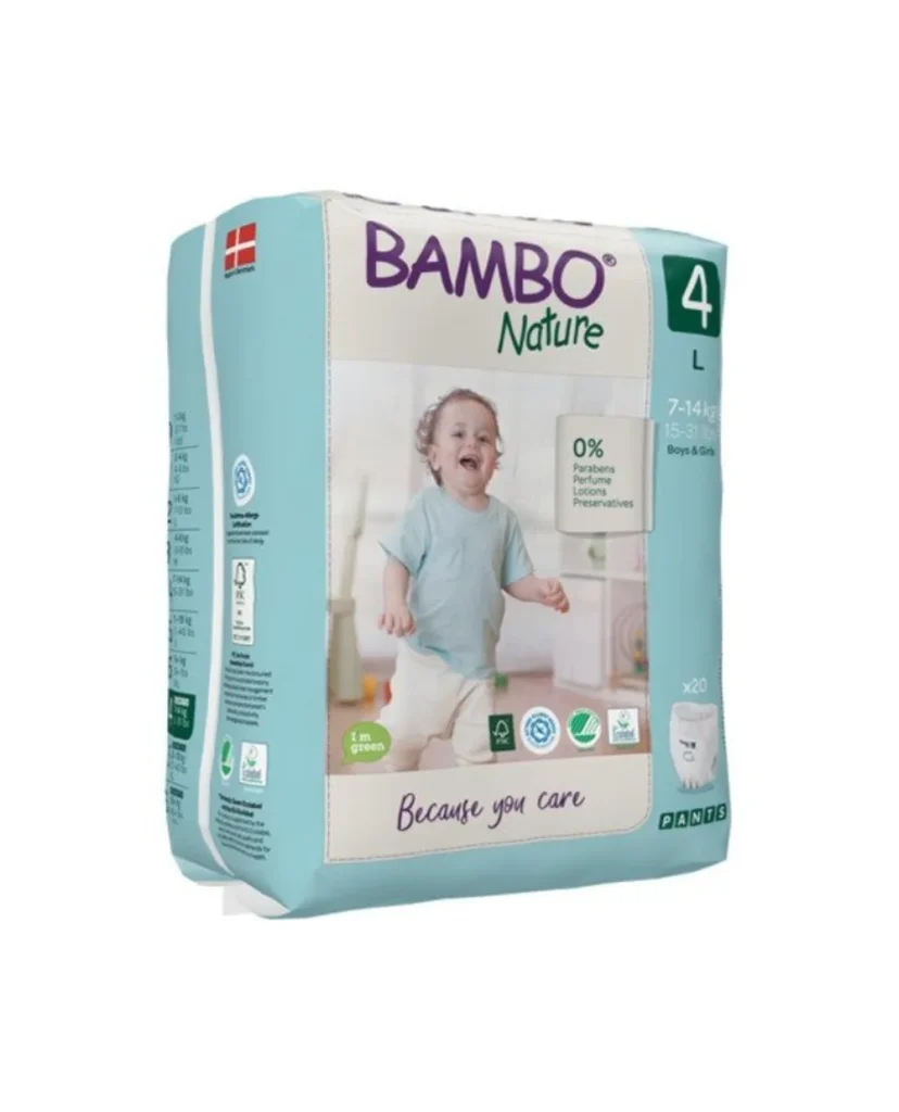 Bambo Nature culotte d’apprentissage T4 L 7-14kg/20pcs, couches, disponible sur uPara Maroc