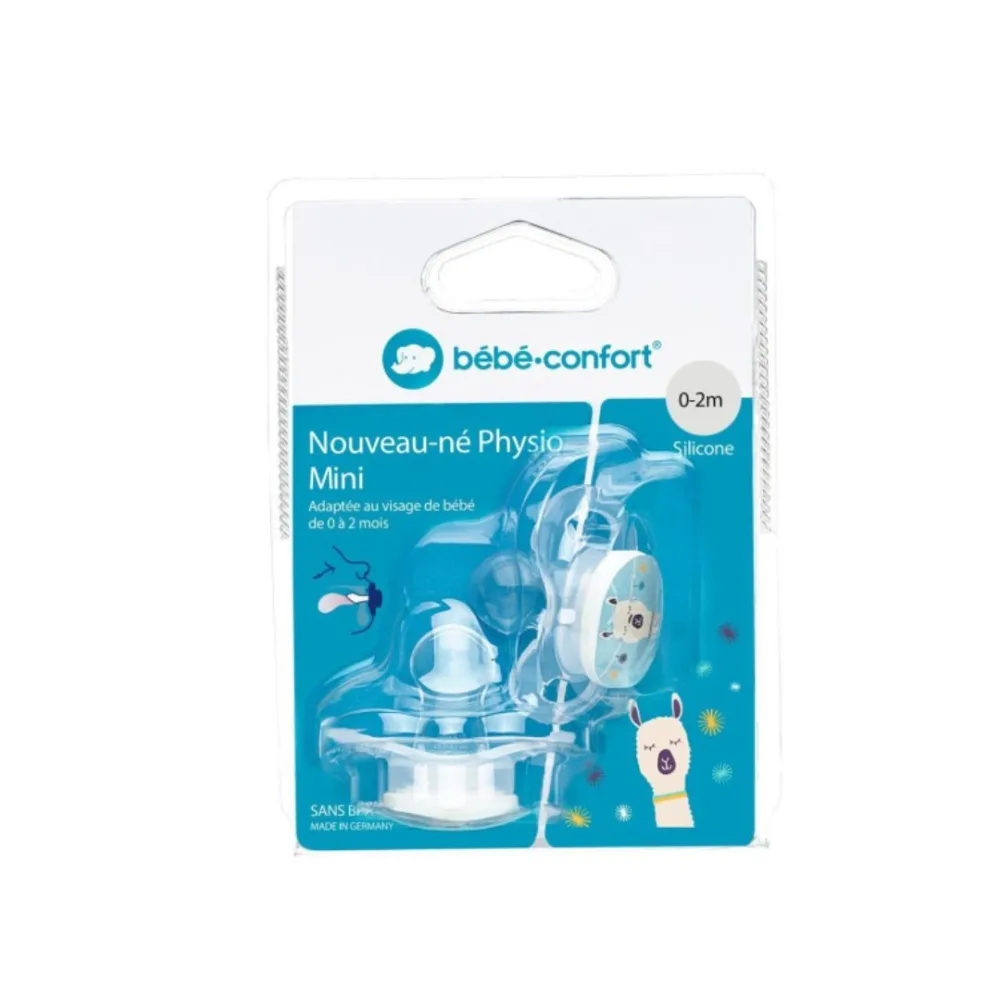 2 succette natural physio Bébé Confort décor Bolivia, lot de deux sucettes 0-2 mois, disponible sur uPara Maroc
