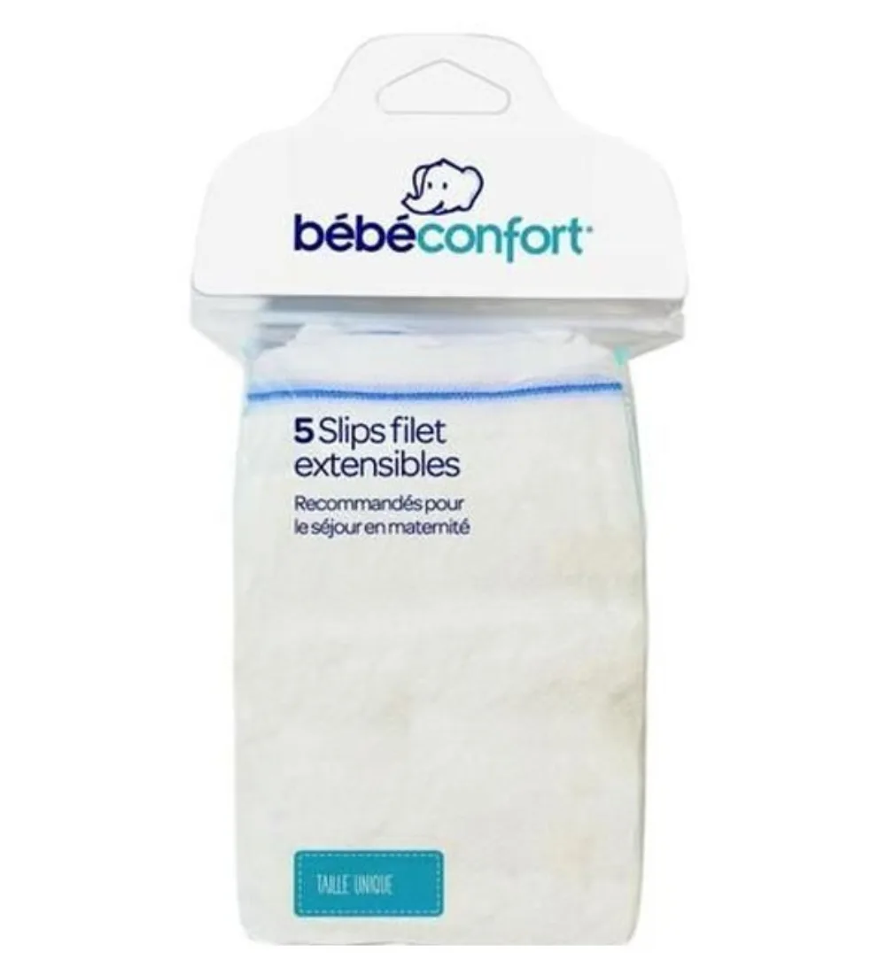 5 slips filet extensibles Bébé Confort pour le séjour en maternité, disponible sur uPara Maroc