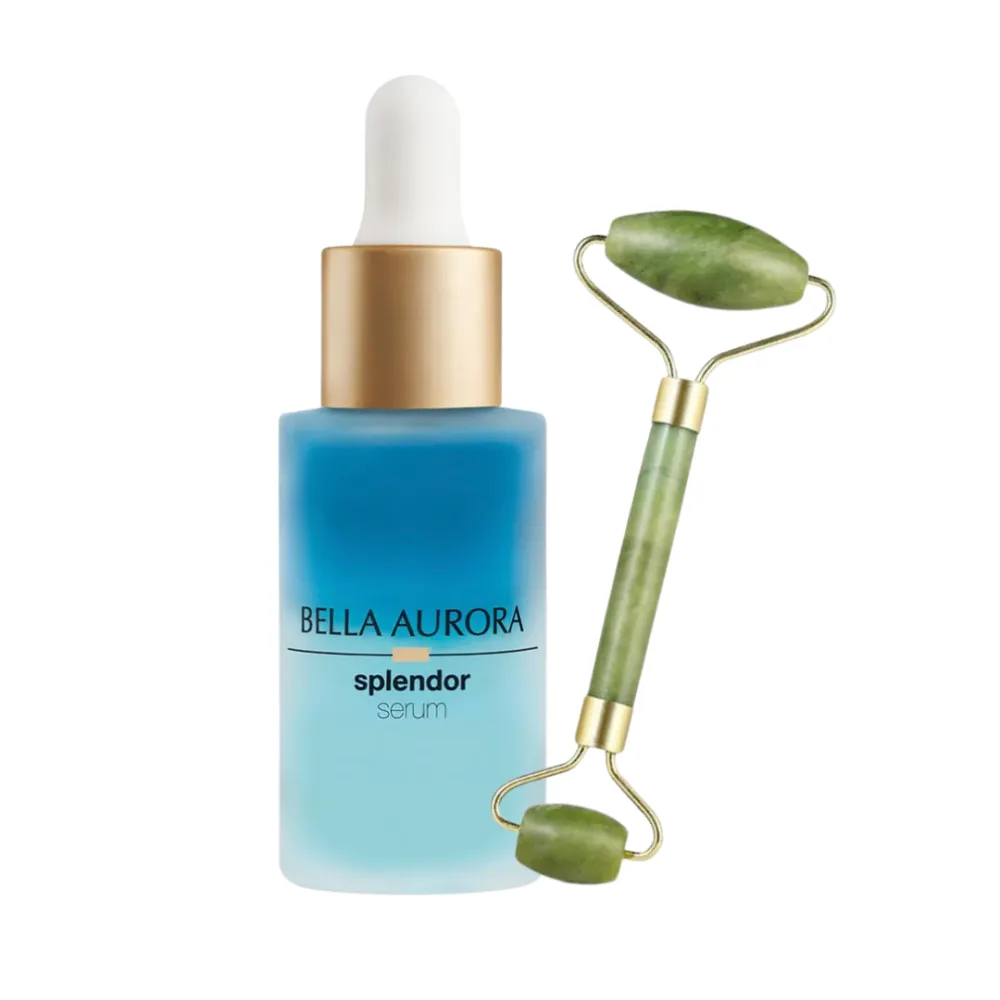 splendor elasticity serum Bella Aurora avec son rouleur de massage, disponible sur uPara Maroc