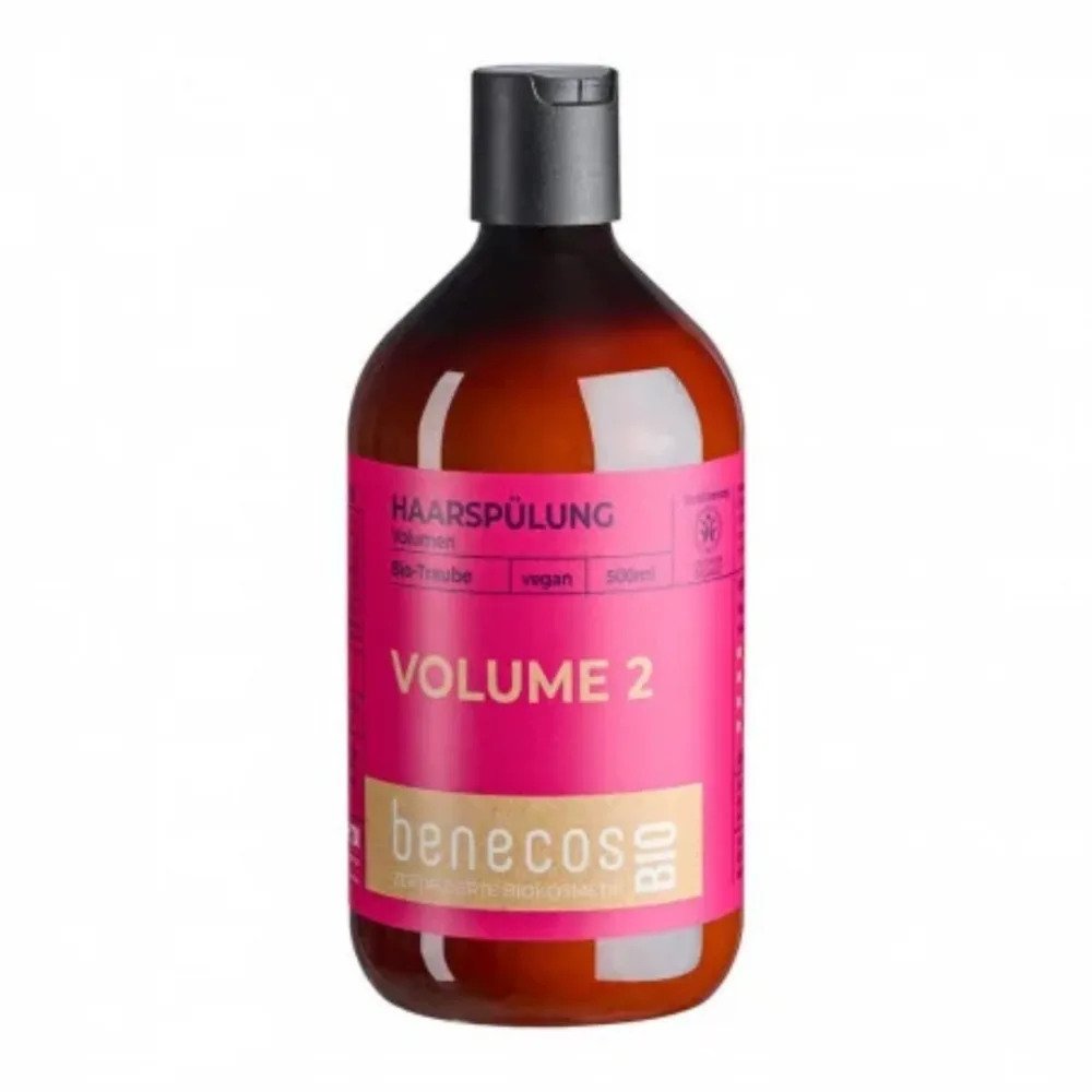 Flacon Benecos bio apres shampoing volume 500 ml, soin capillaire disponible sur uPara Maroc
