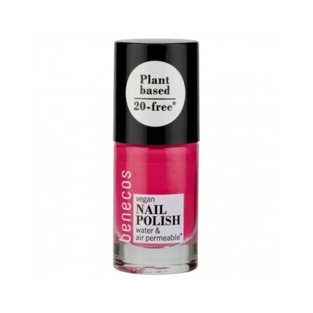 Flacon de nail polish oh lala Benecos 5 ml, vernis à ongles rose groseille, disponible sur uPara Maroc