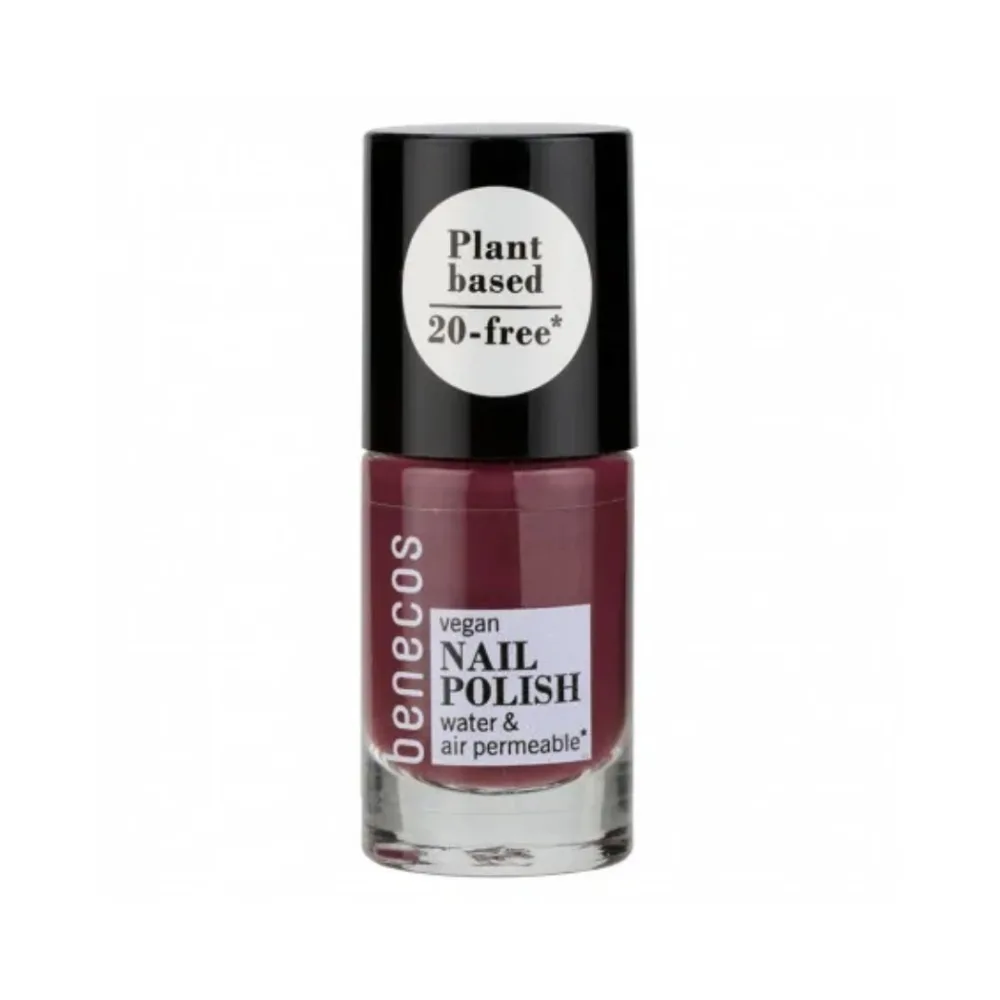 Vernis à ongles Benecos nail polish sweet plum 5 ml de teinte prune, disponible sur uPara Maroc