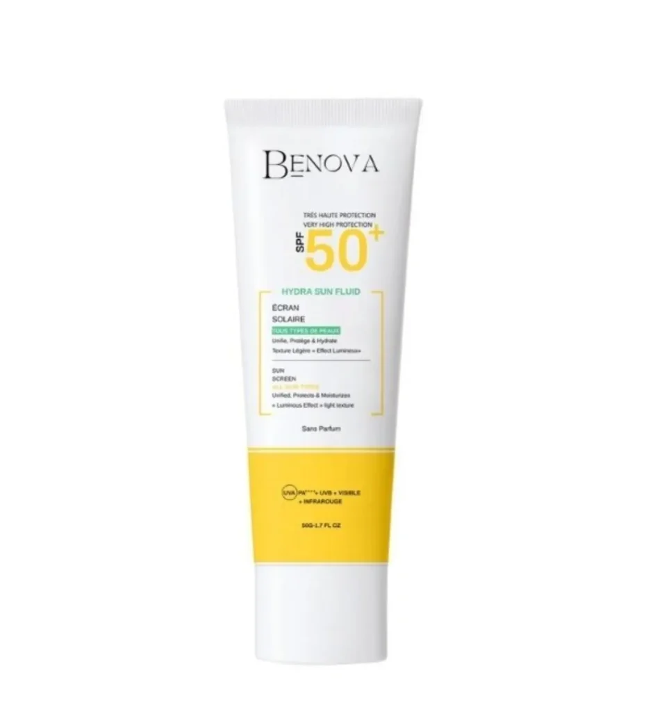 BENOVA Hydra Sun Fluid 8H, crèmes solaires & après soleil, disponible sur uPara Maroc