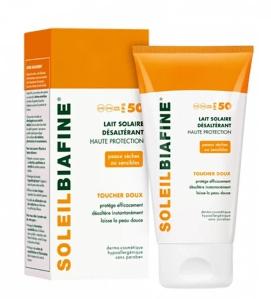 Soleil Biafine Lait Solaire 50 SPF 150Ml, crèmes solaires & après soleil, disponible sur uPara Maroc