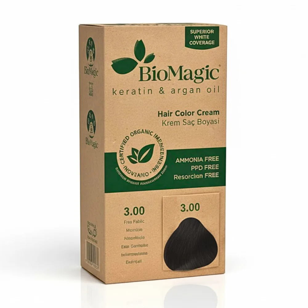 Biomagic Color Cream 3/00 Chatain Fonce, coloration et soins pour cheveux colorés, disponible sur uPara Maroc