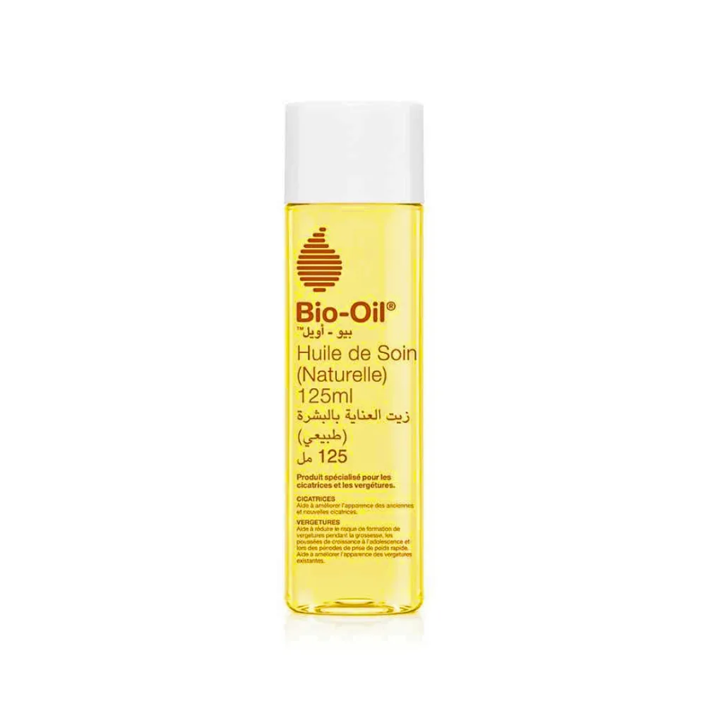 Flacon Bio-Oil naturel 125 ml, huile de soin pour vergetures et cicatrices, disponible sur uPara Maroc