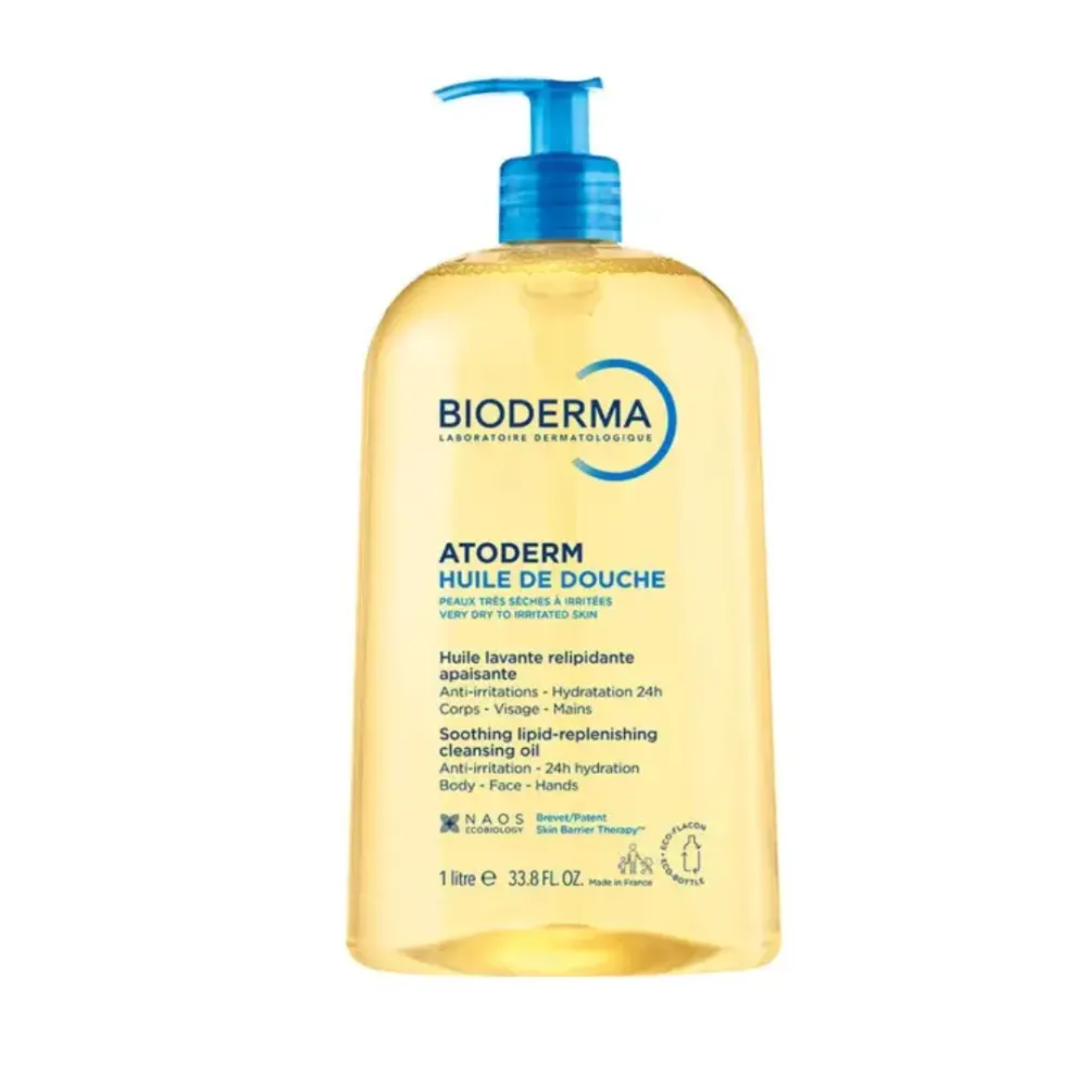 Bioderma Atoderm huile douche 1L, hygiène corps, disponible sur uPara Maroc
