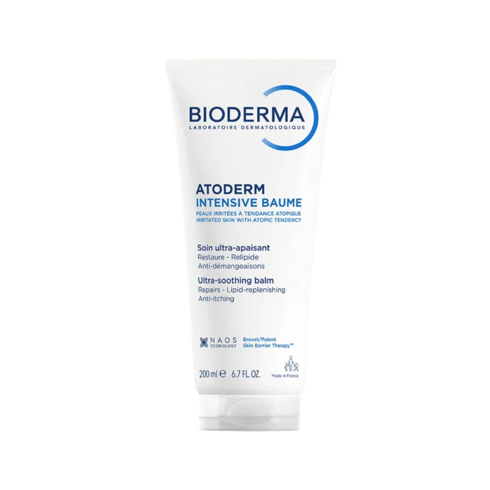 atoderm intensive baume Bioderma 200 ml pour peaux très sèches et sensibles, disponible sur uPara Maroc