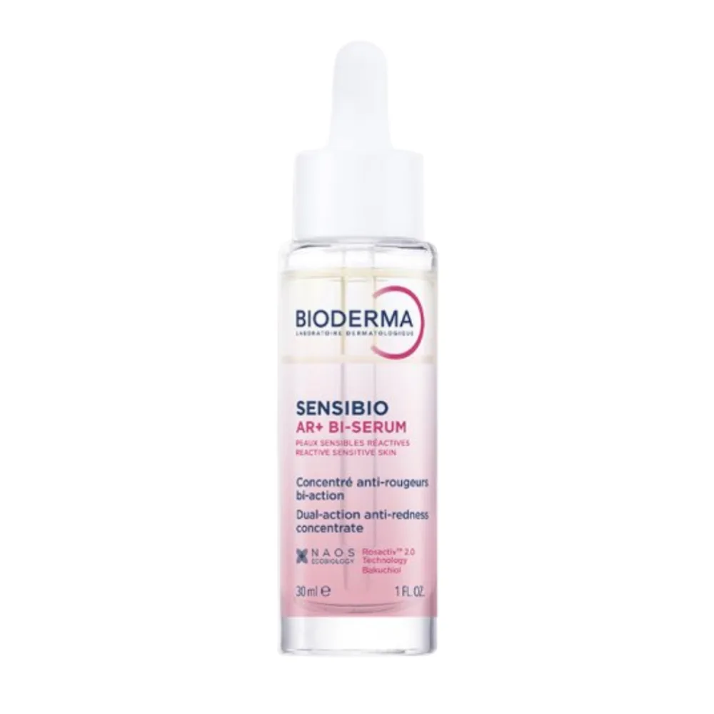 Flacon Bioderma 30 ml, sensibio bi serum apaisant pour peaux sensibles sujettes aux rougeurs, disponible sur uPara Maroc