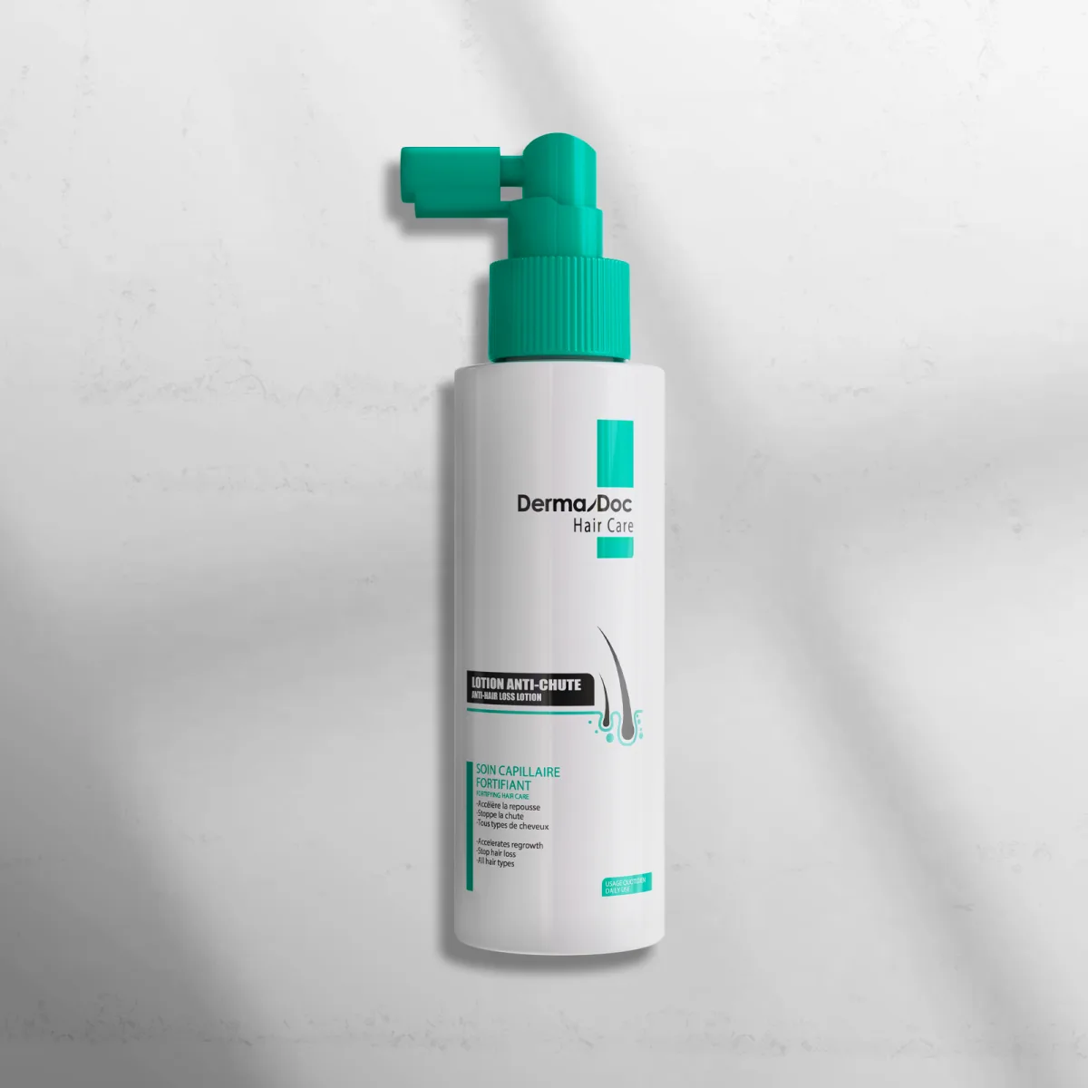 lotion anti-chute DermaDoc, disponible sur uPara Maroc